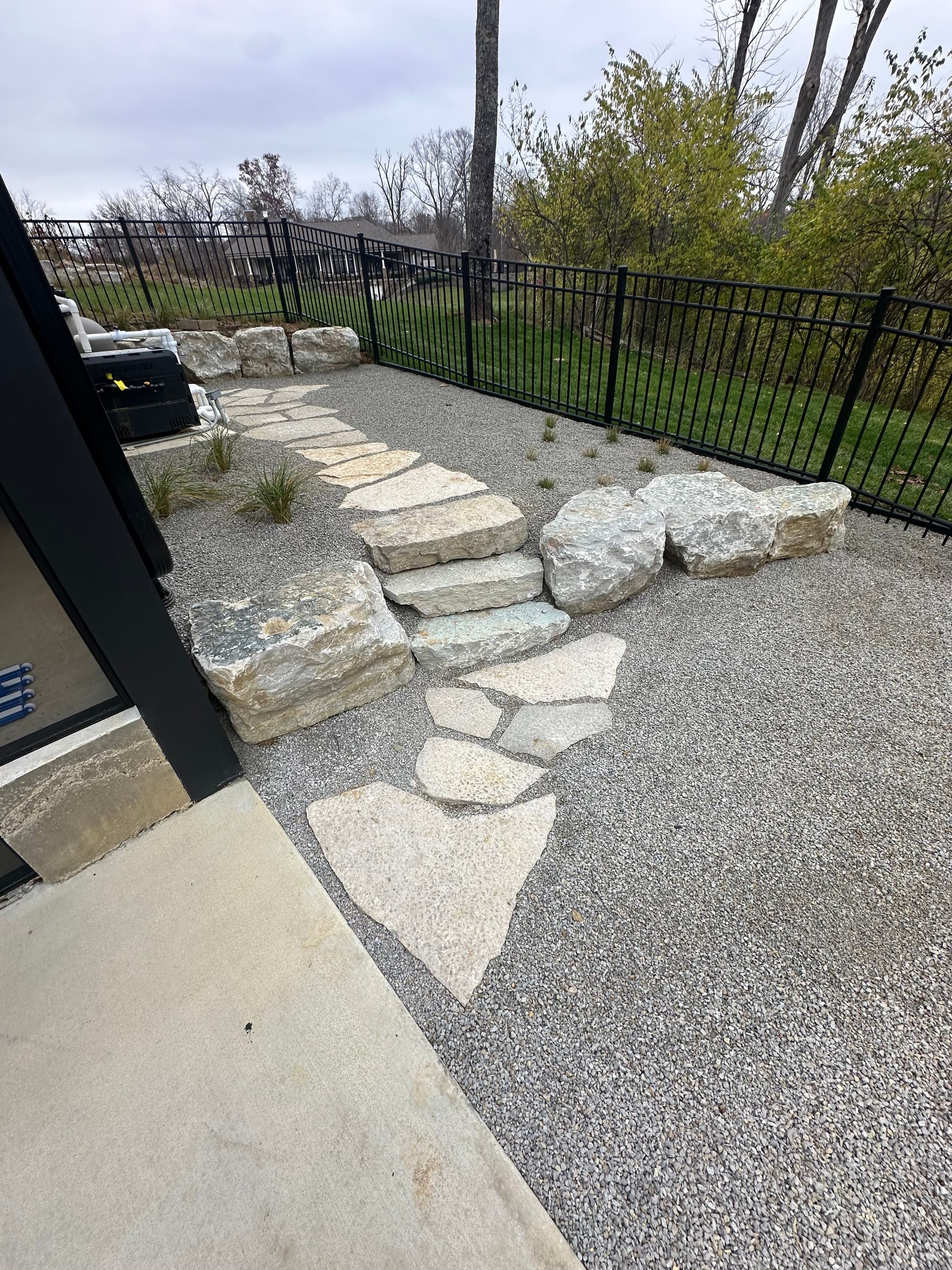 Backyard Stone Pathway Transformation Mason OH image
