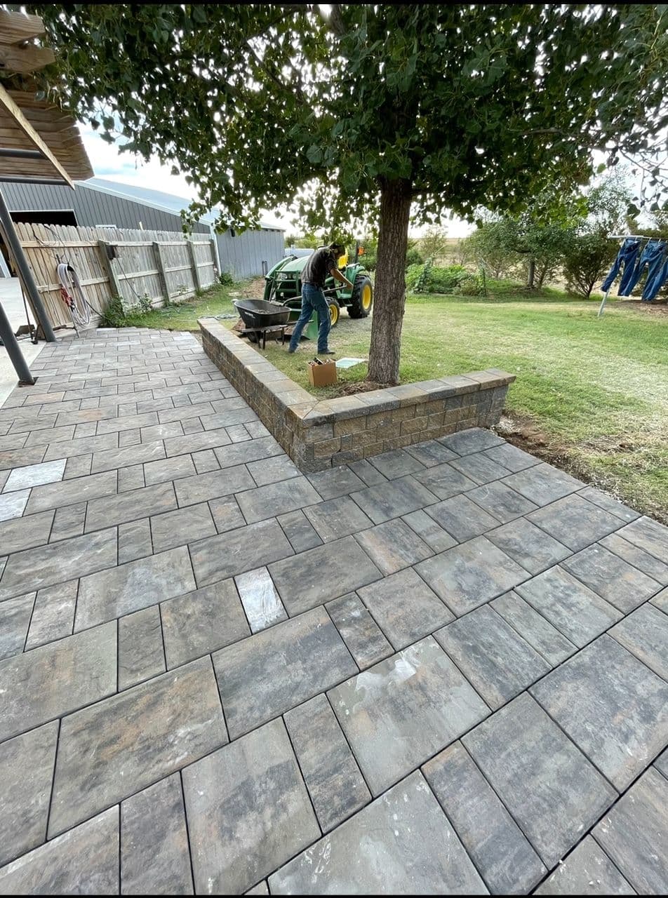 Elegant Stone Patio Installation in Dayton OH image