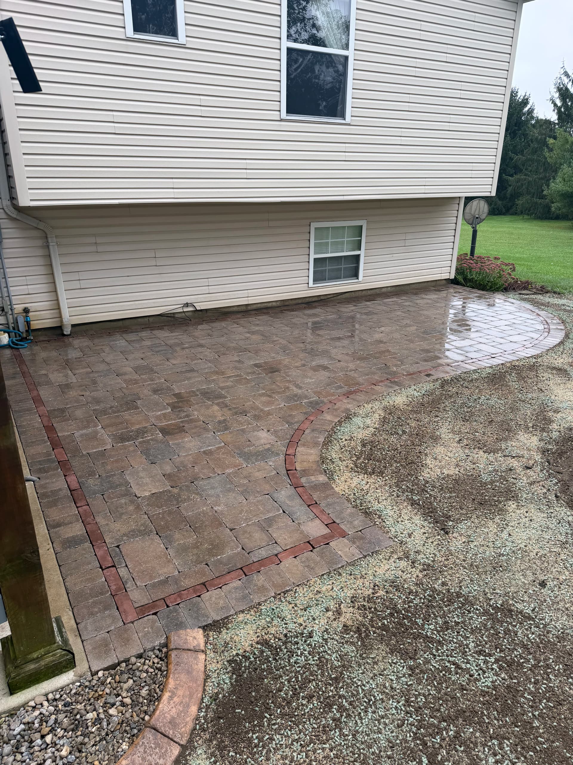 Gallery photos for Unilock Paver Patio Built for Real Backyard Living in Lewisburg: Image #1