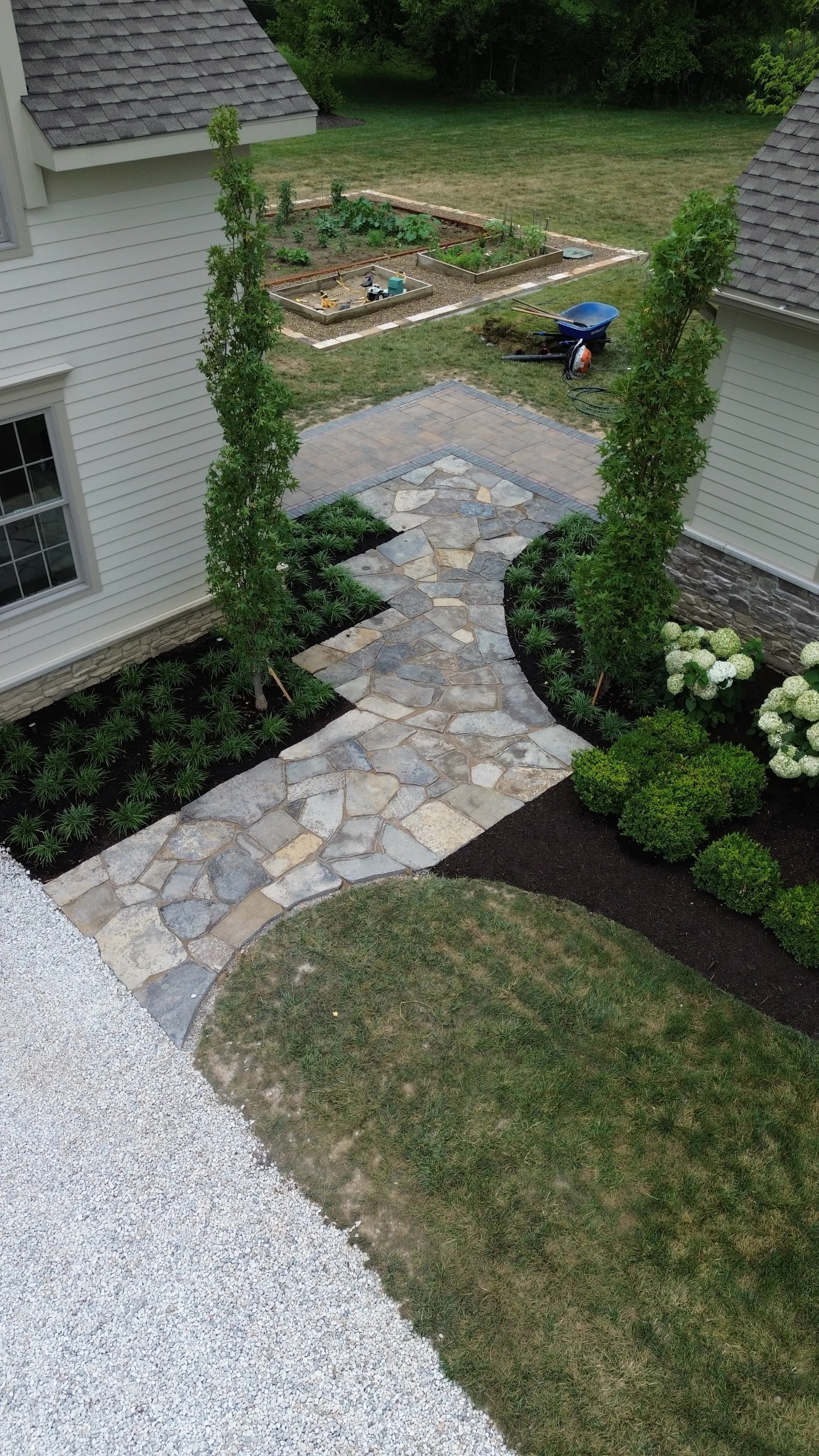 Project Stonework, Planting Beds, and a Garden Area Done Right image