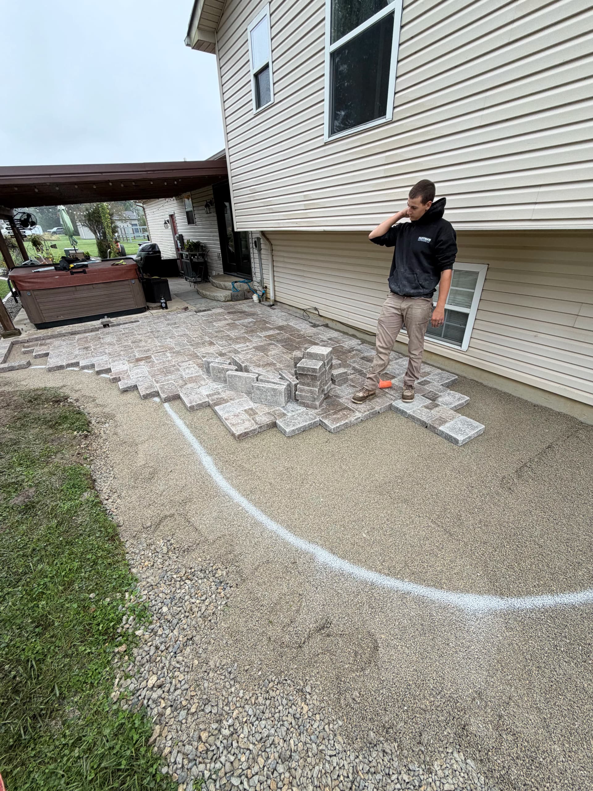 Gallery photos for Unilock Paver Patio Built for Real Backyard Living in Lewisburg: Image #3