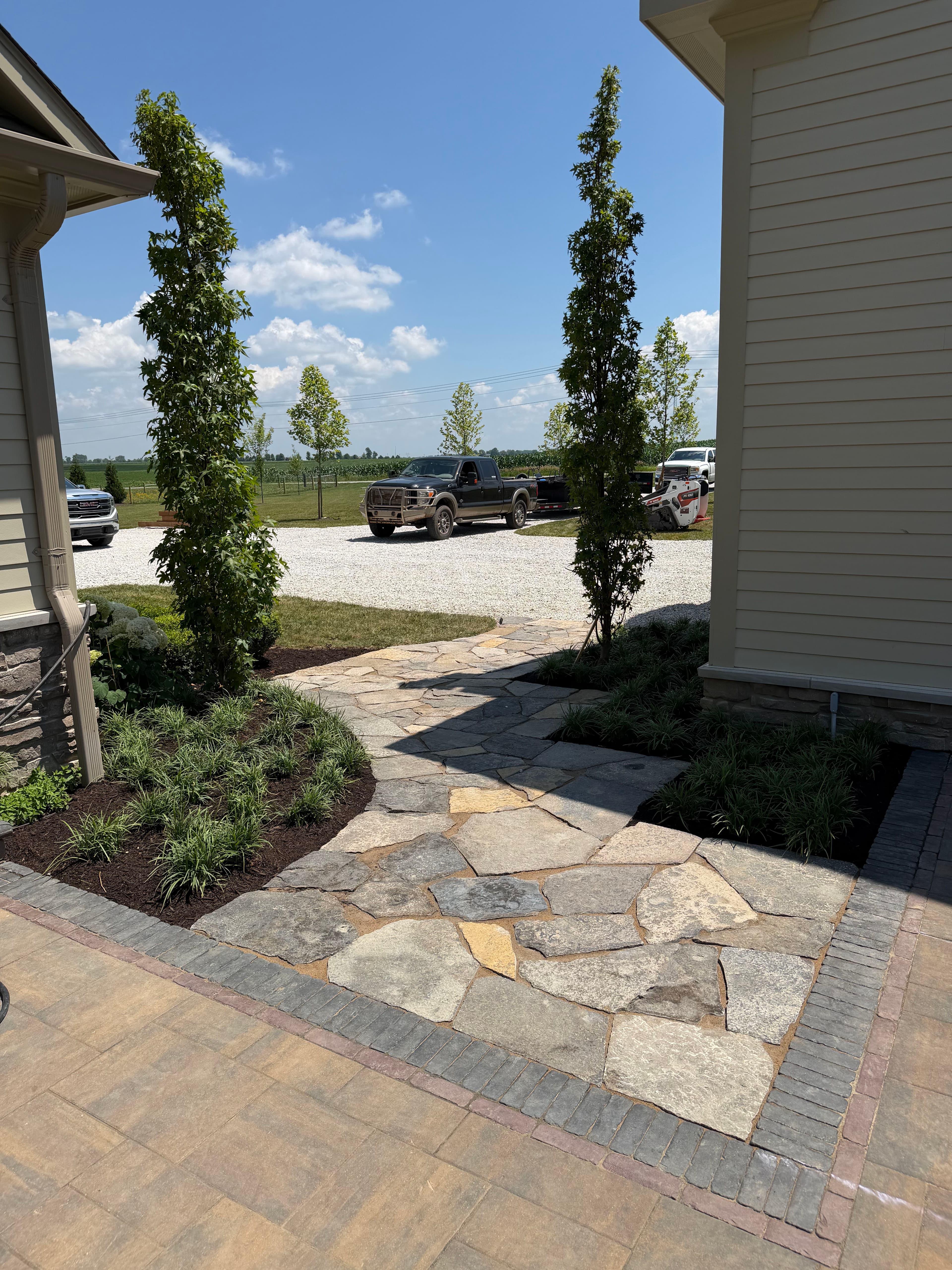 Project Natural Stone Walkways, Garden Beds and Fresh Plantings Done Right image
