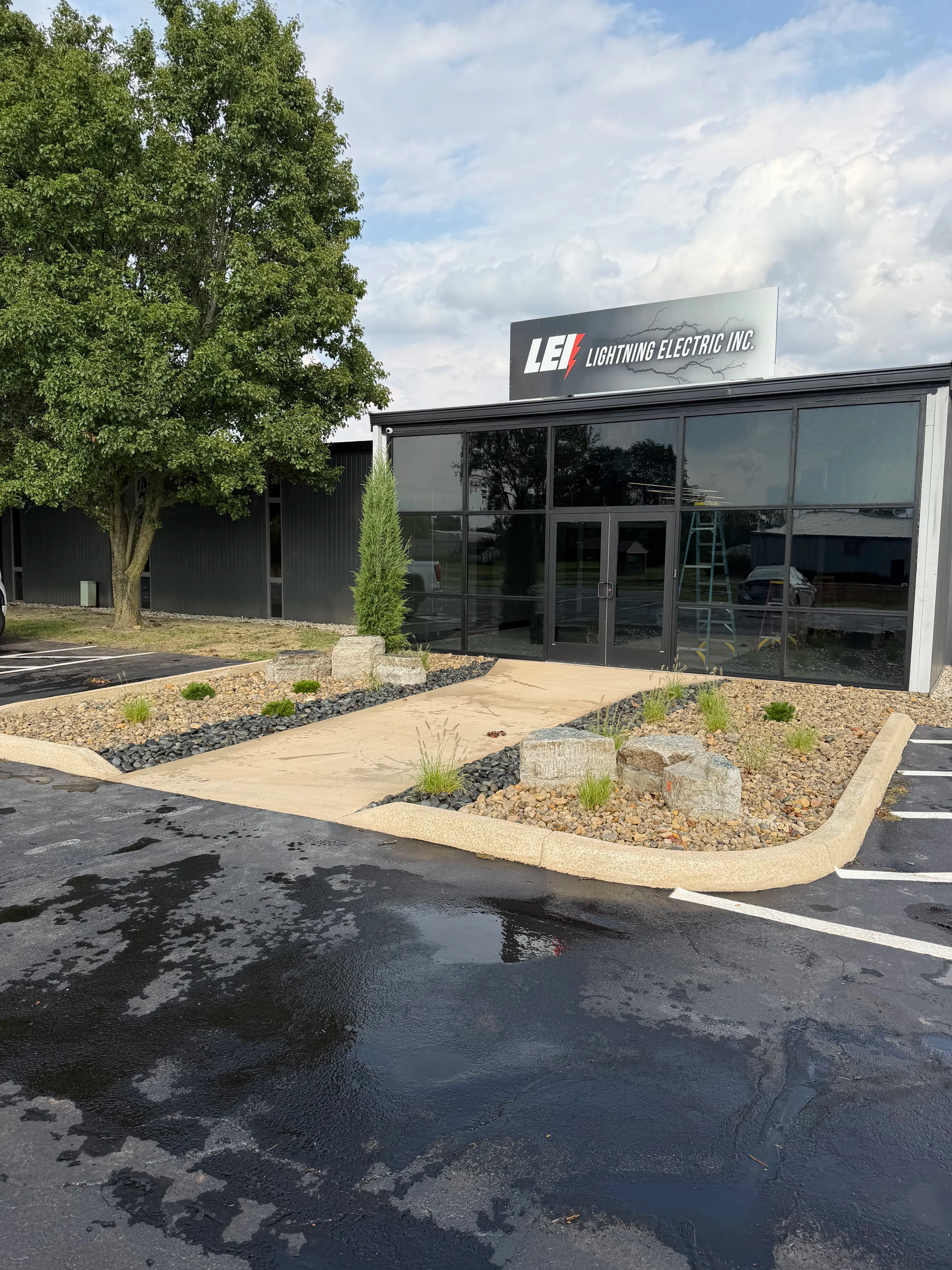 Project Commercial Landscape Install at Lightning Electric in Brookville image