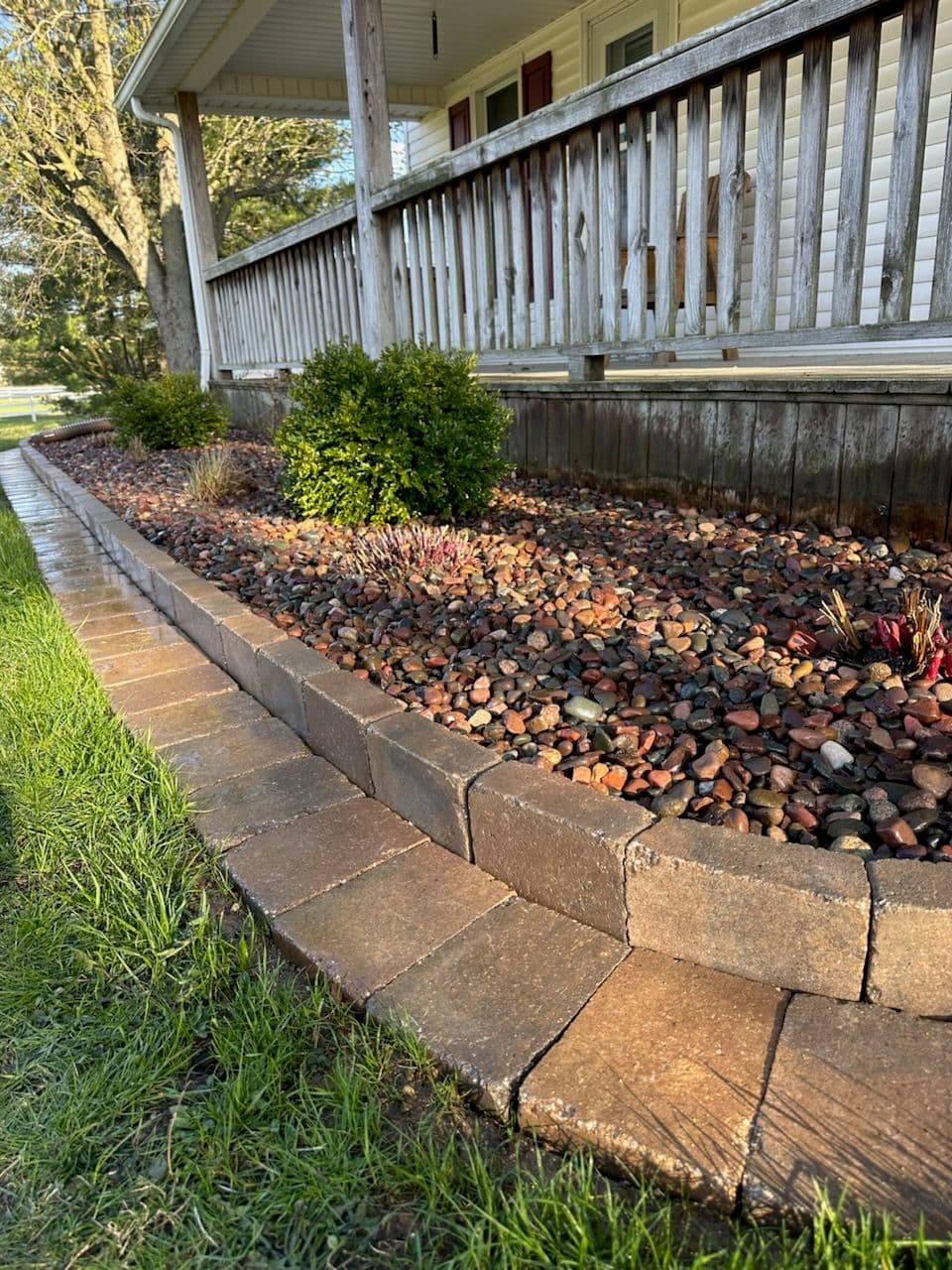 Brick Border and Rock Installation in Dayton, OH image