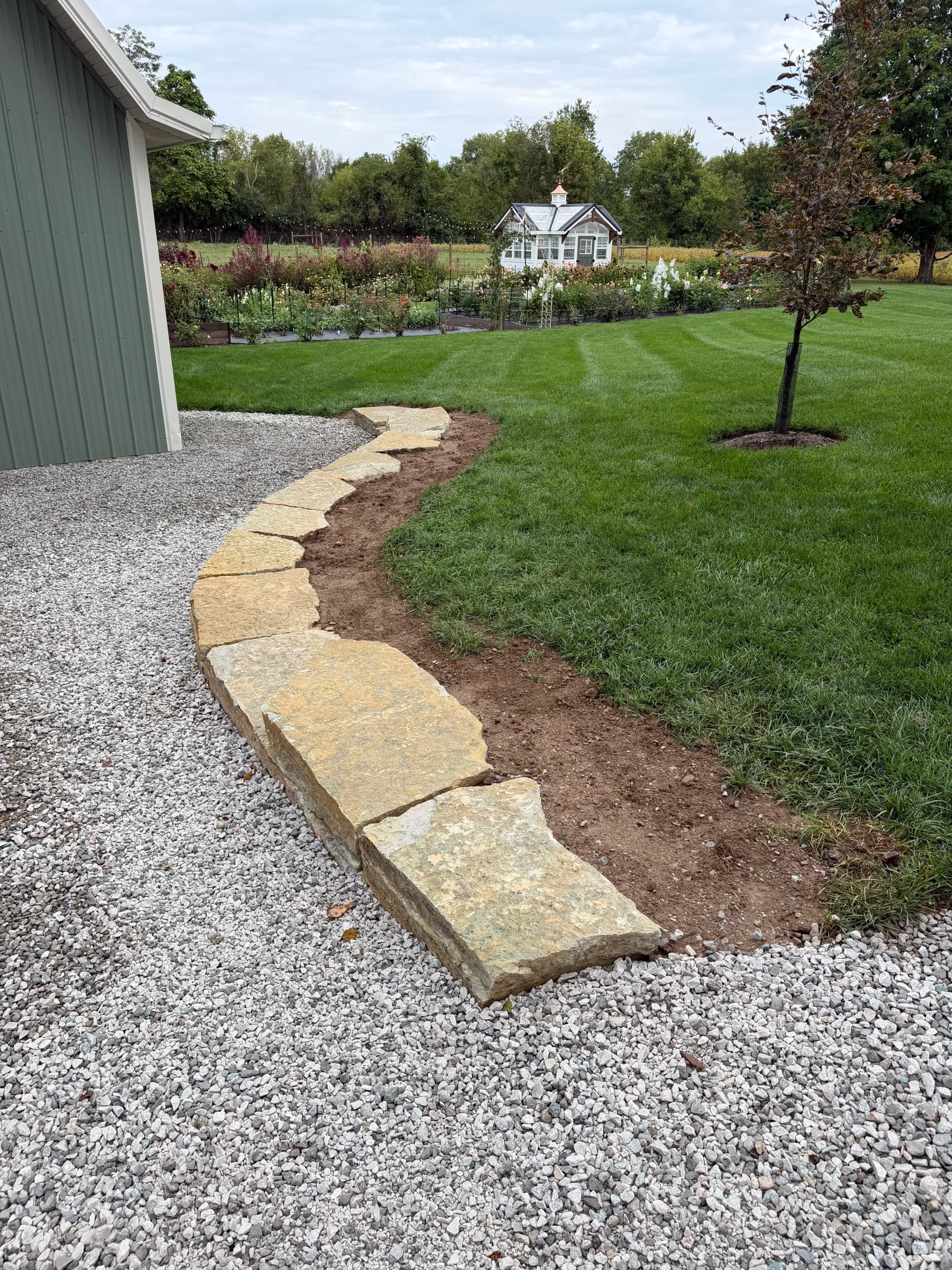 Gallery photos for Cedar Pergola and Natural Stone Outcropping Wall in New Carlisle OH: Image #4