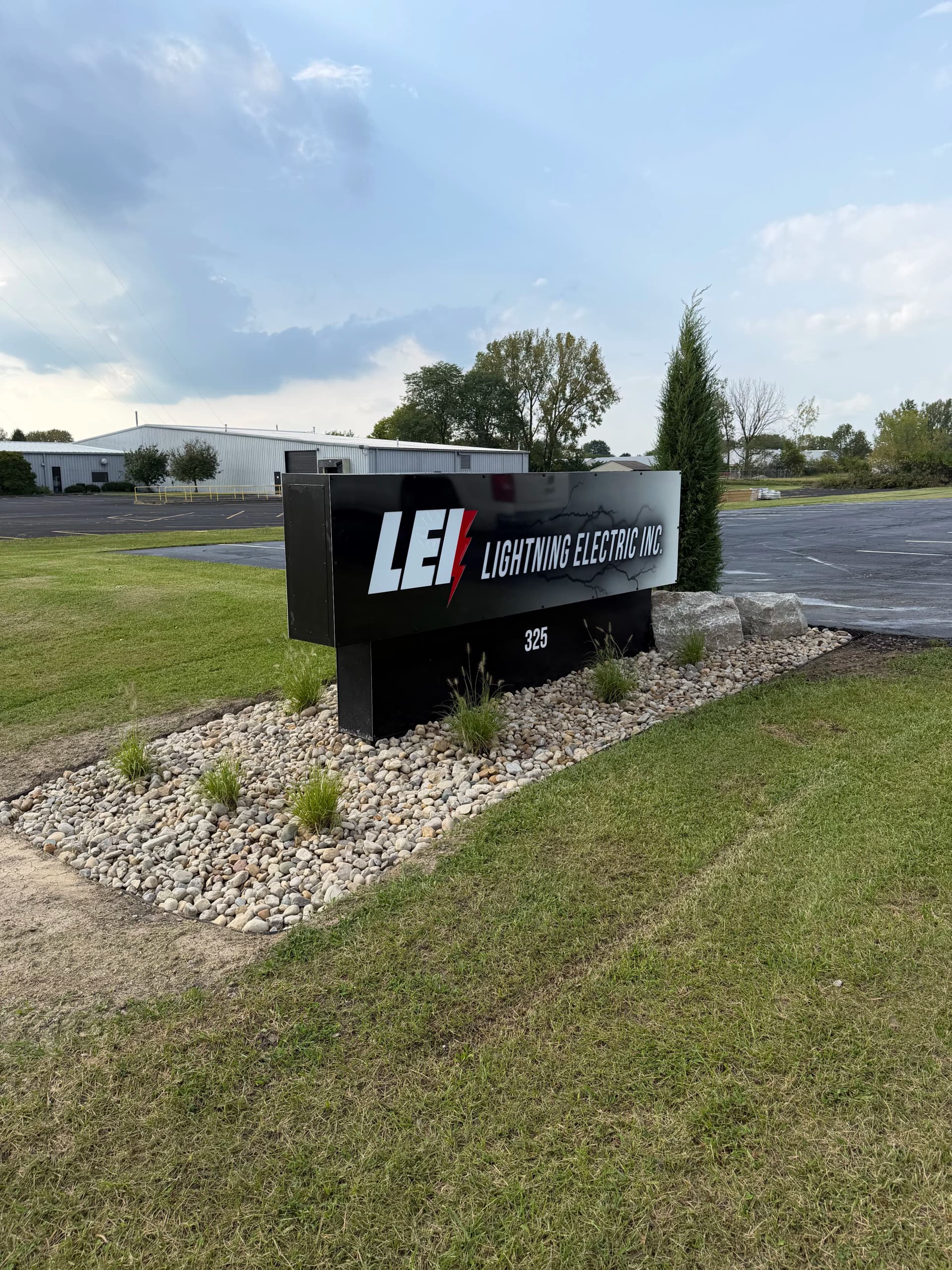 Gallery photos for Commercial Landscape Install at Lightning Electric in Brookville: Image #3