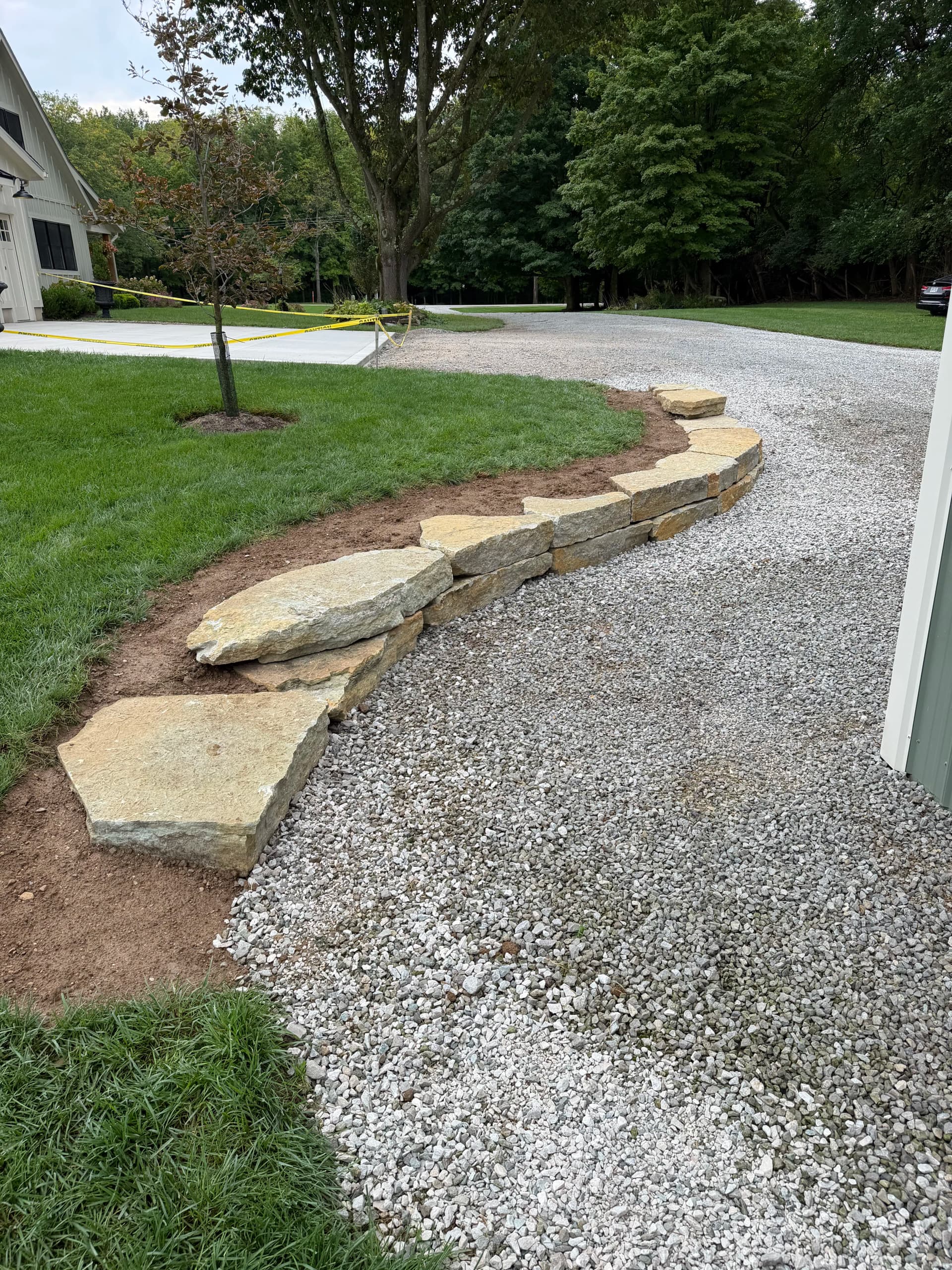 Gallery photos for Cedar Pergola and Natural Stone Outcropping Wall in New Carlisle OH: Image #3